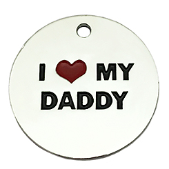I love My Daddy Tag-Pet ID Tag-Pet Tag-FulgorDesign-FulgorPet